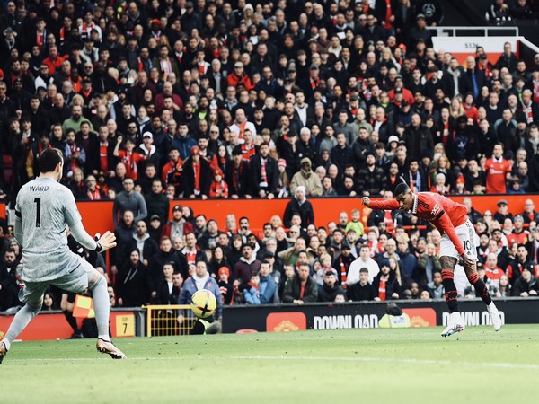 Marcus Rashford in action for Manchester United. (Photo- Manchester United Twitter)