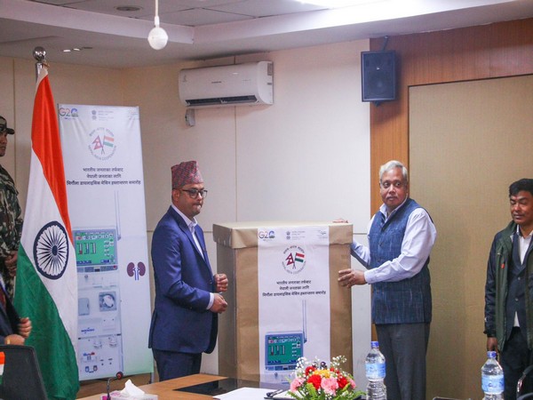 Dialysis Machines handed over to Nepalese Health Minister Padam Giri (Photo/ANI)