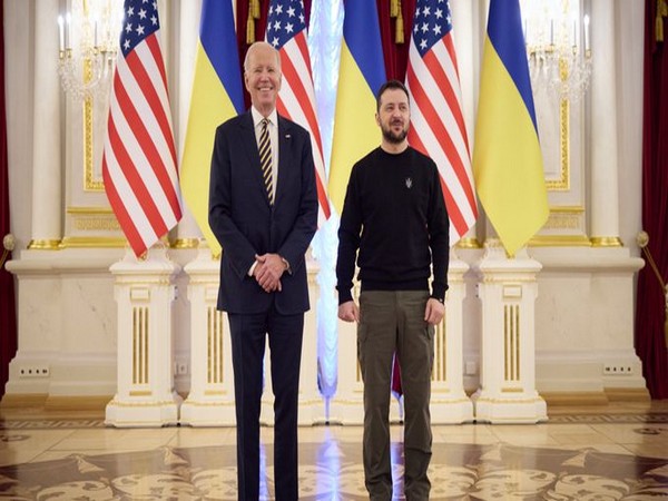 US President Joe Biden with Ukrainian counterpart Volodymyr Zelenskyy. (Photo Credit - Twitter)