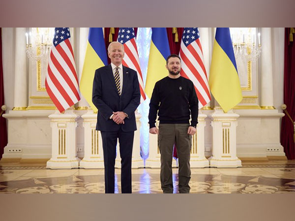 US President Joe Biden with Ukrainian counterpart Volodymyr Zelenskyy. (Photo Credit - Twitter)
