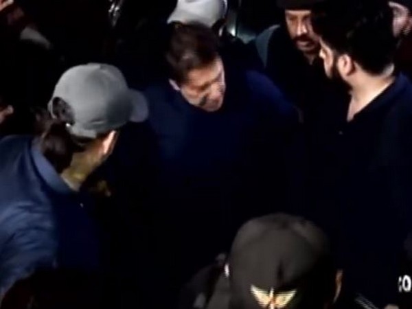 PTI leader Imran Khan at Lahore High Court. (ANI) 