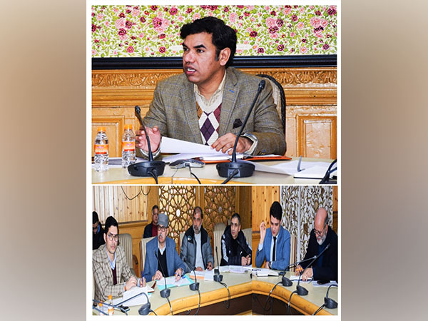 A visual from the meeting of Kashmir Divisional Commissioner Vijay Kumar Bidhuri (Photo/ANI)