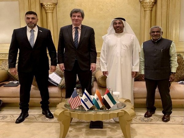 Secy Dammu Ravi attends I2U2 Sherpas meeting in Abu Dhabi. (Photo Credit - Twitter)