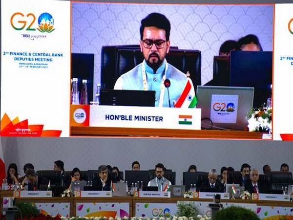 Union Information and Broadcasting Minister Anurag Thakur addressed inaugural session of G20 finance group in Bengaluru (Pic credit: PIB)