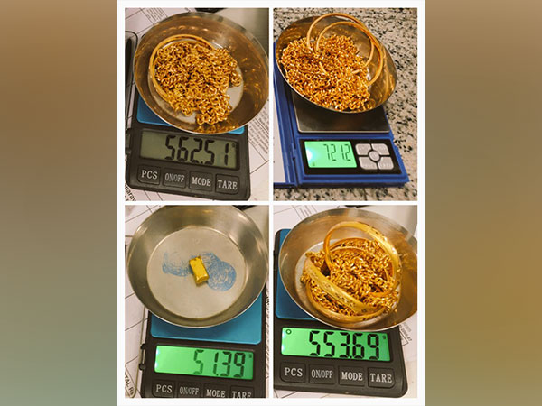 Gold worth over Rs 7.89 crores seized at Hyderabad airport (Photo/ANI)