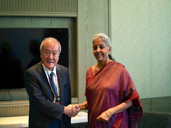 Union Finance Minister Nirmala Sitharaman and Japanese Finance Minister Shunichi Suzuki (Photo/@FinMinIndia)