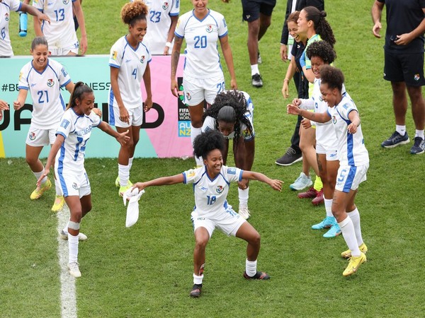 Panama team celebrating their win. (Photo- FIFA Women's World Cup Twitter)