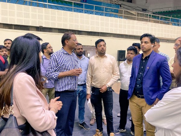 BFI president Ajay Singh at Indira Gandhi Sports Complex. (Photo- BFI Twitter)