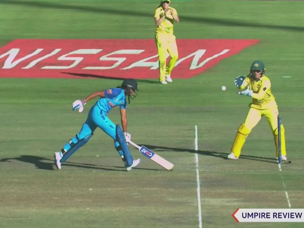 Harmanpreet Kaur's run-out changed the game. (Photo- ICC)