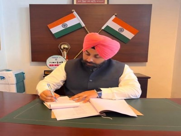 Punjab Education Minister Harjot Singh Bains (File Photo/ANI)