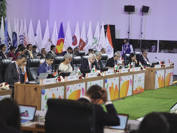 Finance Minister Nirmala Sitharaman and RBI Governor Shantikanta Das at the 1st G20 Finance Ministers and Central Bank Governors Meeting. (Image source: Twitter handle of G20 India)