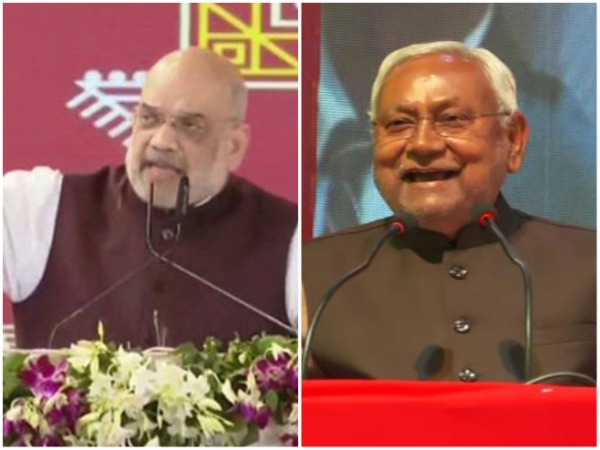 Union Home Minister Amit Shah (Left), Bihar CM Nitish Kumar (Right)(Photo/ANI)