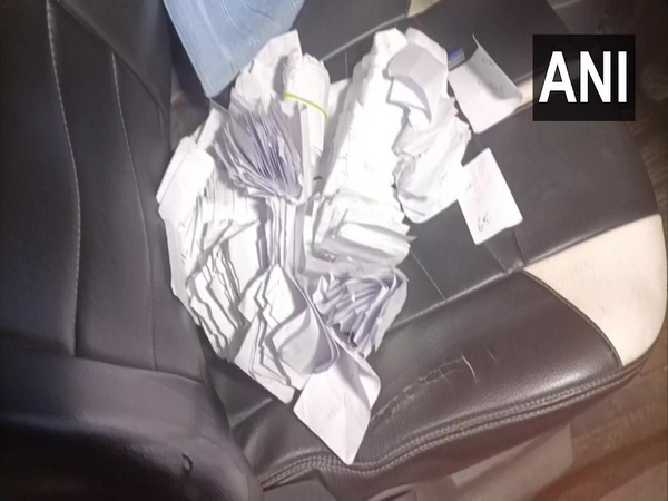 Election officials and police personnel seized money tokens from car of DMK candidate in Erode Assembly