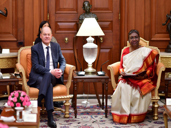 Chancellor of Federal Republic of Germany calls on President Murmu (Photo/ANI)