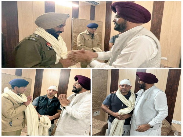 Punjab minister Kuldeep Singh Dhaliwal with Amritsar Rural SSP Satinder Singh, SP D Jugraj Singh and SP Tejbir S Hundal (Photo/ANI)