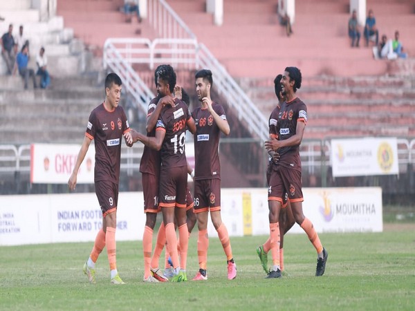 Gokulam Kerala players celebrating. (Photo- I League)