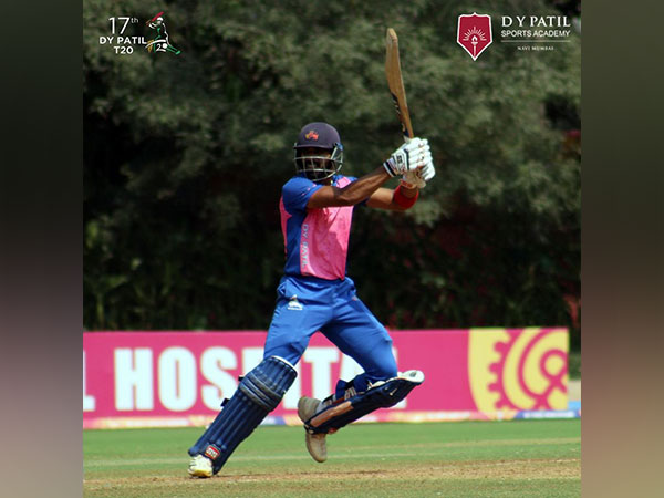 Chinmay Sutar in action at DY Patil T20 Cup