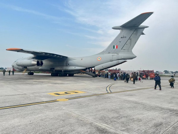 The IL-76 aircraft airlifted 388 citizens. (Photo/ANI)