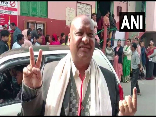 Meghalaya BJP chief and party's candidate from West Shillong constituency, Ernest Mawrie. (Photo/ANI)