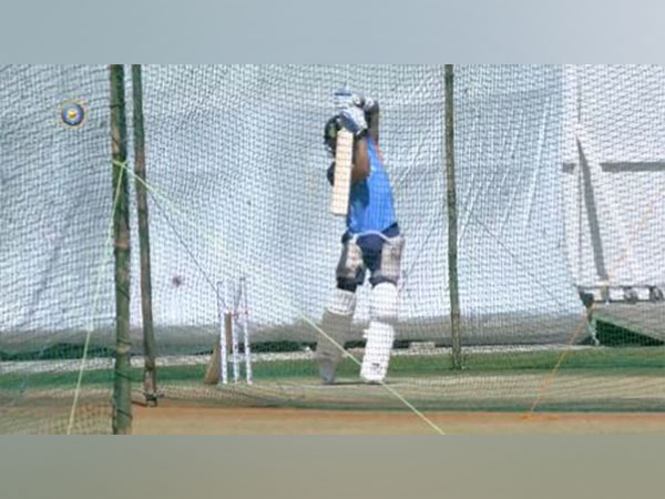 Virat Kohli in action during the nets session. (Photo- BCCI Twitter)