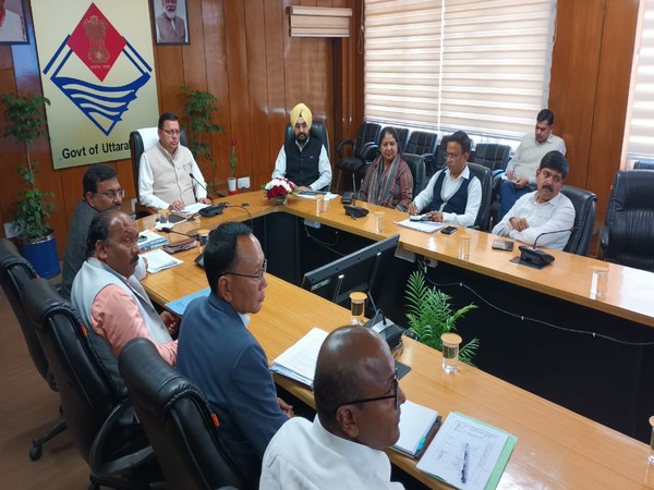 Uttarakhand CM, Pushkar Singh Dhami at the review meeting