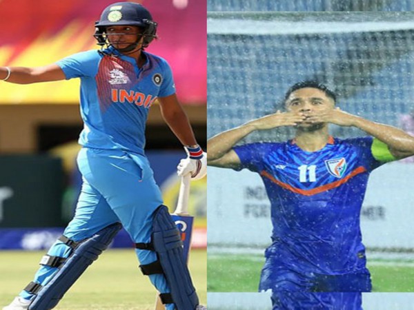 Harmanpreet Kaur and Sunil Chhetri. 