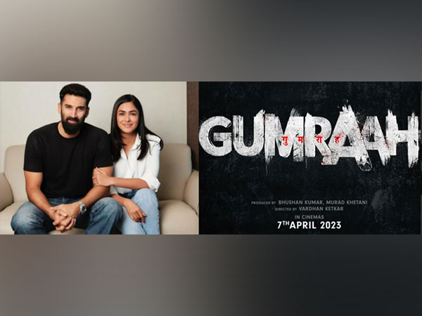 Aditya Roy Kapur with Mrunal Thakur, Gumraah poster (Image Source: Instagram)