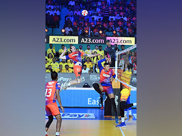 Kolkata Thunderbolts and Chennai Blitz in action during Prime Volleyball League (Image: PVL)