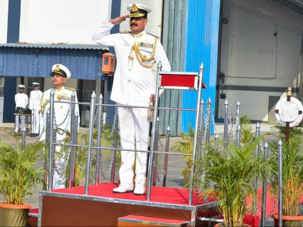 Vice Admiral Dinesh K Tripathi takes over as Flag Officer Commanding-in-Chief of Western Naval Command (Photo/ANI)