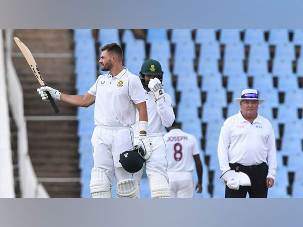Aiden Markram celebrating his century. (Photo- ICC)