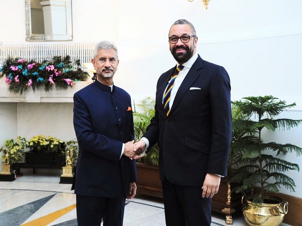 EAM S Jaishankar with UK FS James Cleverly. (Photo Credit - Twitter/S Jaishankar)