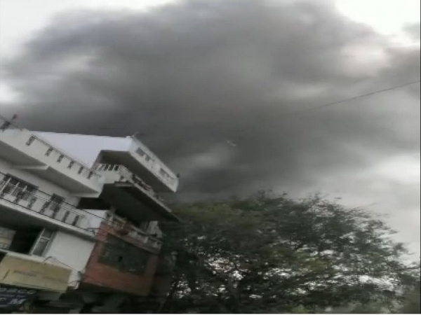 Visuals from factory in Delhi that caught fire. (Photo/ANI)