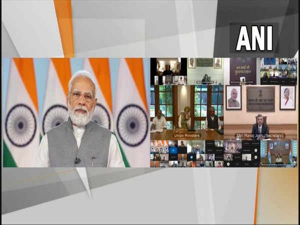 Prime Minister Narendra Modi during the webinar on Wednesday (Photo/ANI)
