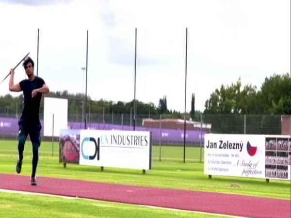 A visual from Neeraj Chopra's training session. (Photo- SAI Media)