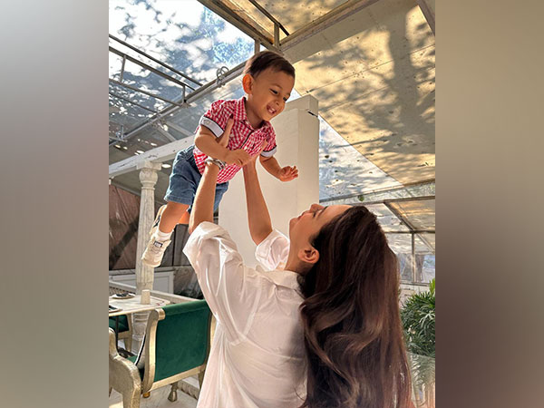 Dia Mirza with her son (Image source/Instagram)