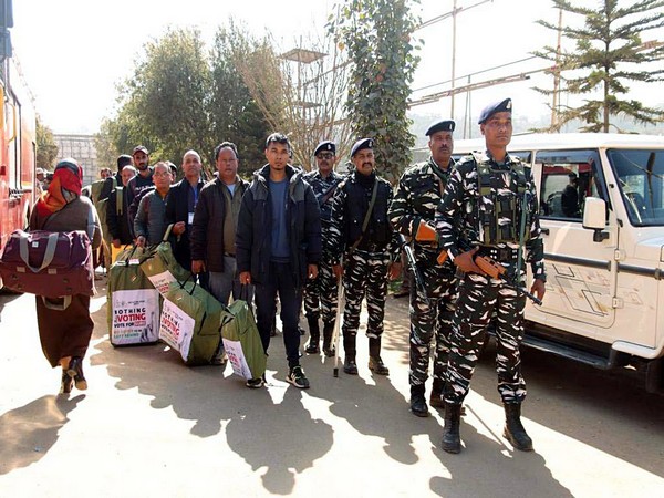Security was stepped up outside counting centres in Meghalaya. (Photo/ANI)