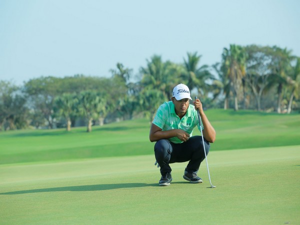 Anshul Patel in action during day-1 of Gujarat Open Golf Championship 2023 (Image: PGTI)