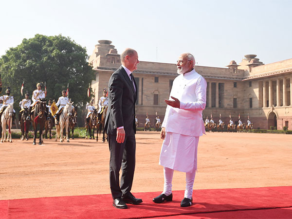 German Chancellor Olaf Scholz with Prime Minister Narendra Modi (Photo Credit - Twitter)