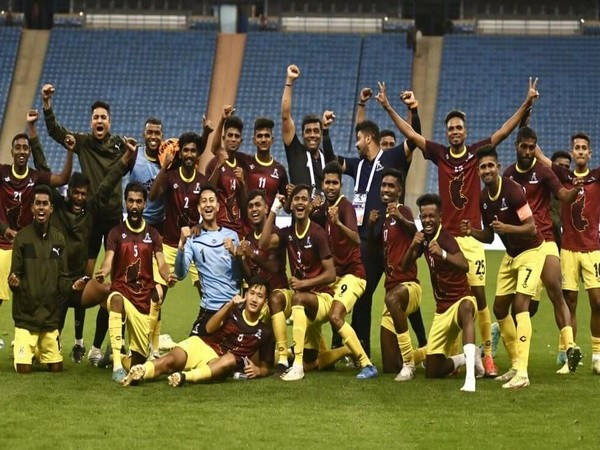 Karnataka players celebrating (Photo: AIFF Media) 
