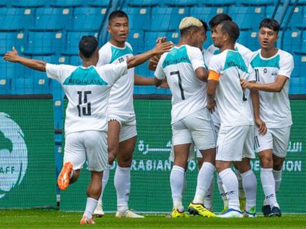 Meghalaya players celebrating (Photo: AIFF Media) 