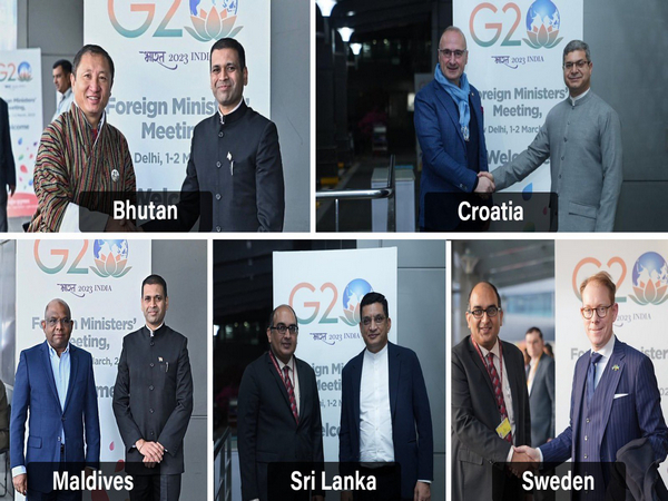 Foreign Minister's of Bhutan, Croatia, Maldives, Sri Lanka and Sweden. (Photo Credit - Twitter/Arindam Bagchi)