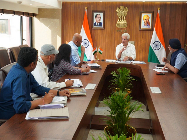 Delhi Minister Kailash Gehlot holding the meeting (Photo: ANI)