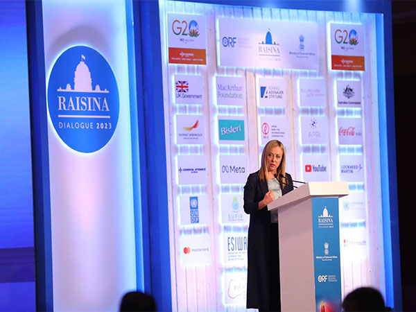 Italian PM Giorgia Meloni addresses Raisina Dialogue (Image Credit: Twitter/@raisinadialogue)