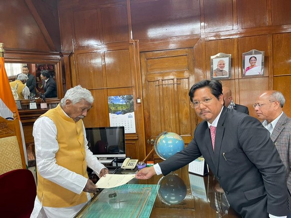 Meghalaya Chief Minister Conrad Sangma, Meghalaya Governor Phagu Chauhan (Photo/ANI)
