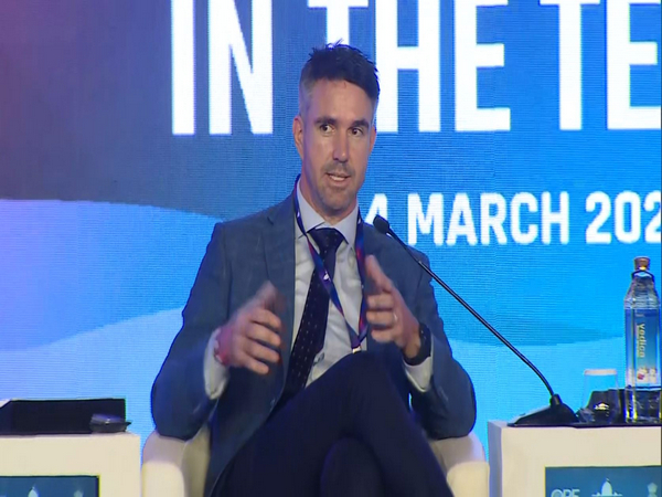 Former England captain Kevin Pietersen at a Raisina Dialogue panel discussion (Photo/ANI)