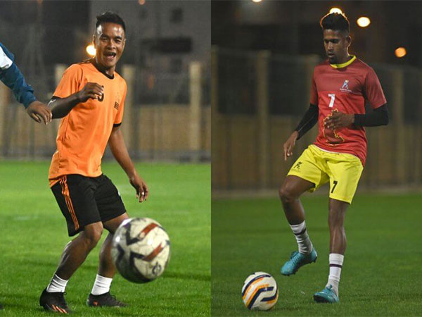 Meghalaya and Karnataka players during practice (Photo: AIFF) 