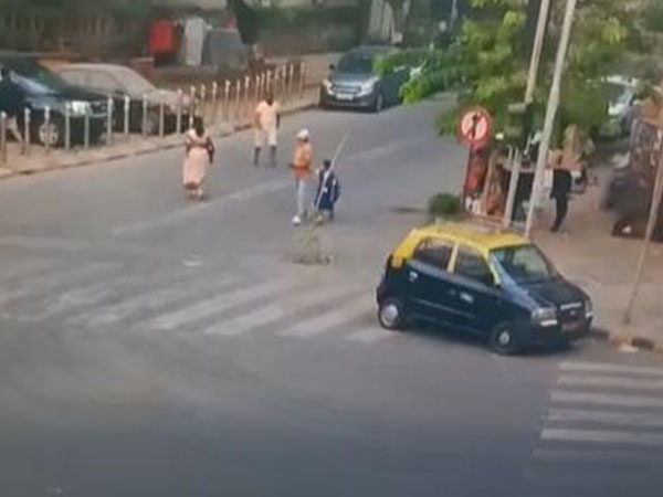 A clip from the CCTV footage released by the MNS. (Photo/ANI)