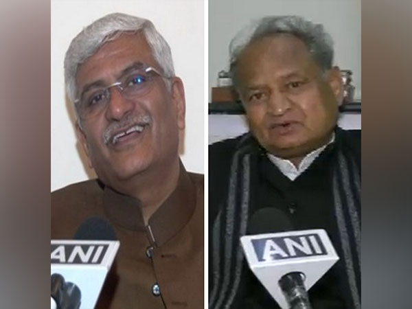 (From Left) Union Min Sekhawat and Rajasthan CM Gehlot (Photo/ANI)