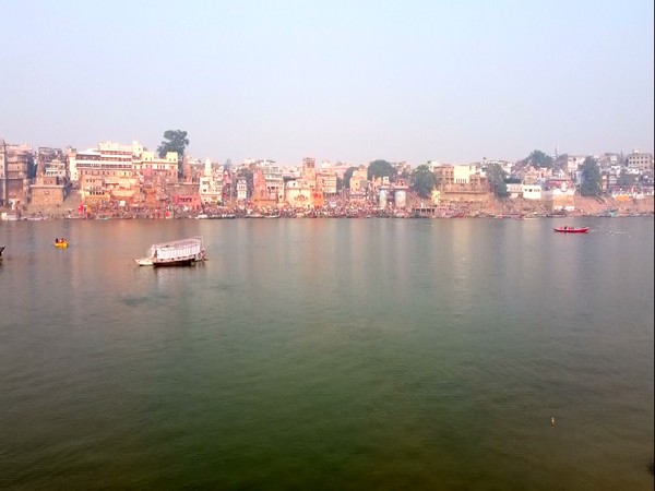 Visual of the river Ganga in Varanasi (Photo: ANI)