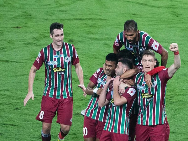 ATK Mohun Bagan players celebrating. (Photo- ISL)